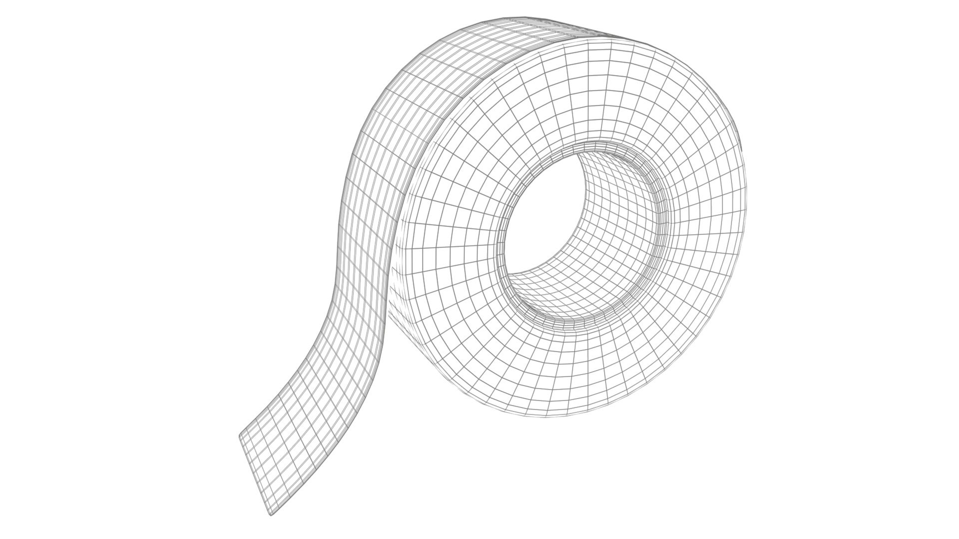 Wireframe-tape-roll-grey