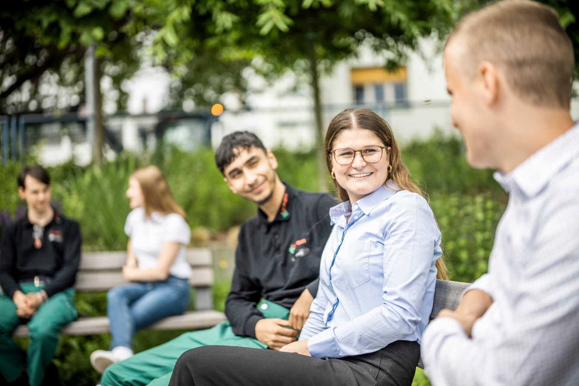 Apprenticeship-having-break-outside-happy