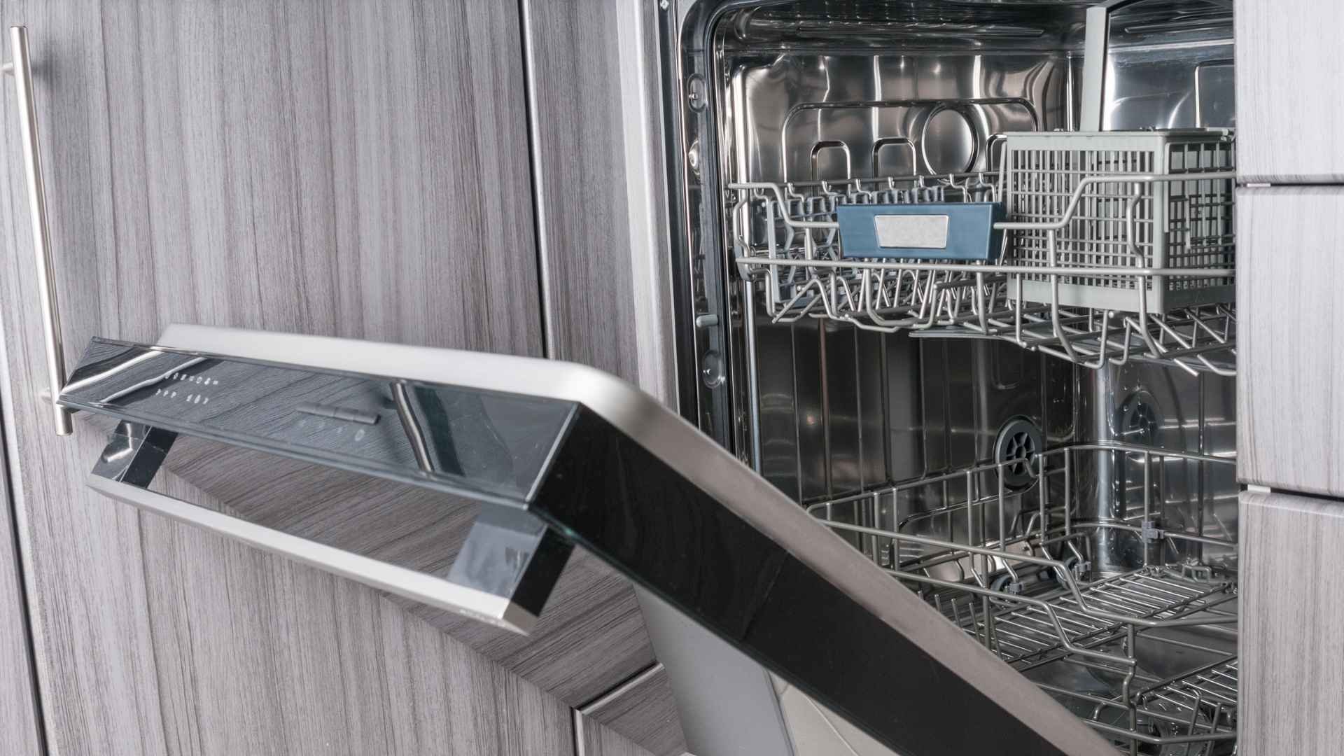Home-applicance-empty-dishwasher-open-door
