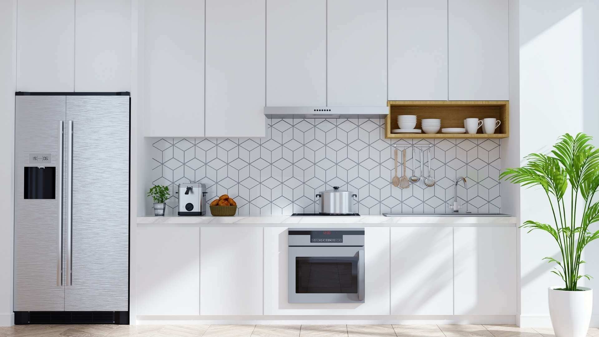 Modern-kitchen-white-room-clean