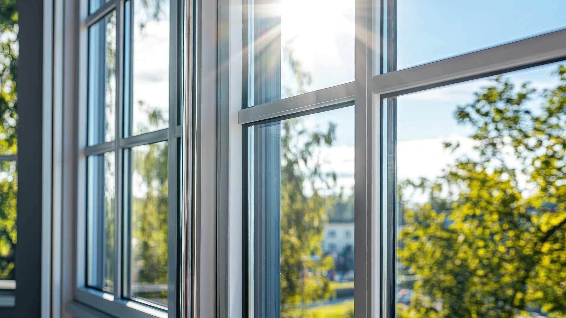 Smart-building-aluminium-PVC-window-with-muntin-bars-sun-shining-from-outside