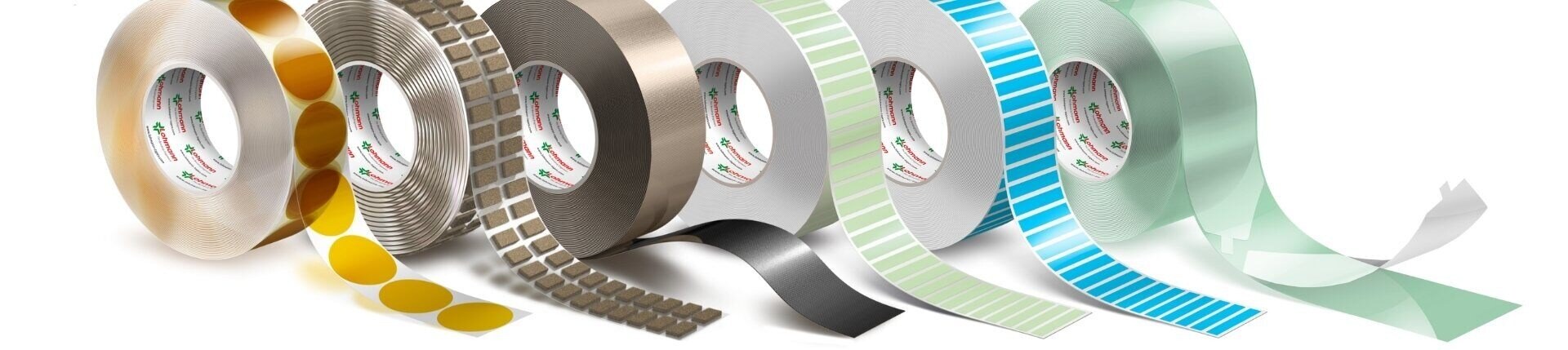 Lohmann-visual-multifunctional-adhesive-tape-rolls-side-by-side